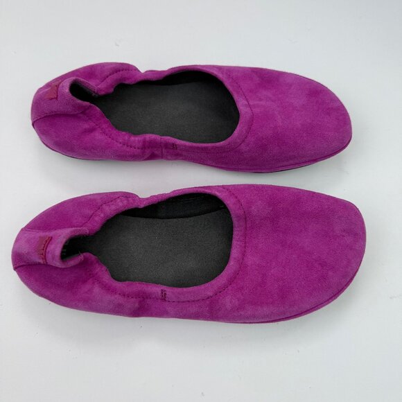 CAMPER Bright Fuchsia Nubuck Suede Ballet Flat 35 - Picture 1 of 7
